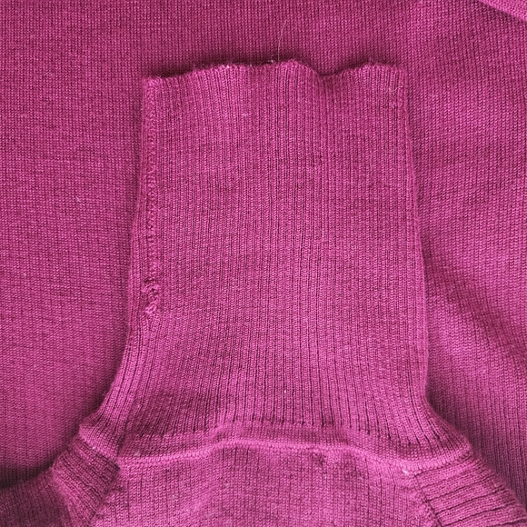 Sweater Turtlenecks Burgundy Wool Vintage Shine Company - Picture 6 of 7